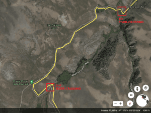 Aerial Image Map of Coyote Creek 4x4 Off Road Trail River Crossings