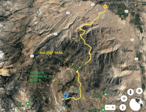 Aerial Image Map of Coyote Flats 4x4 Off Road Trail