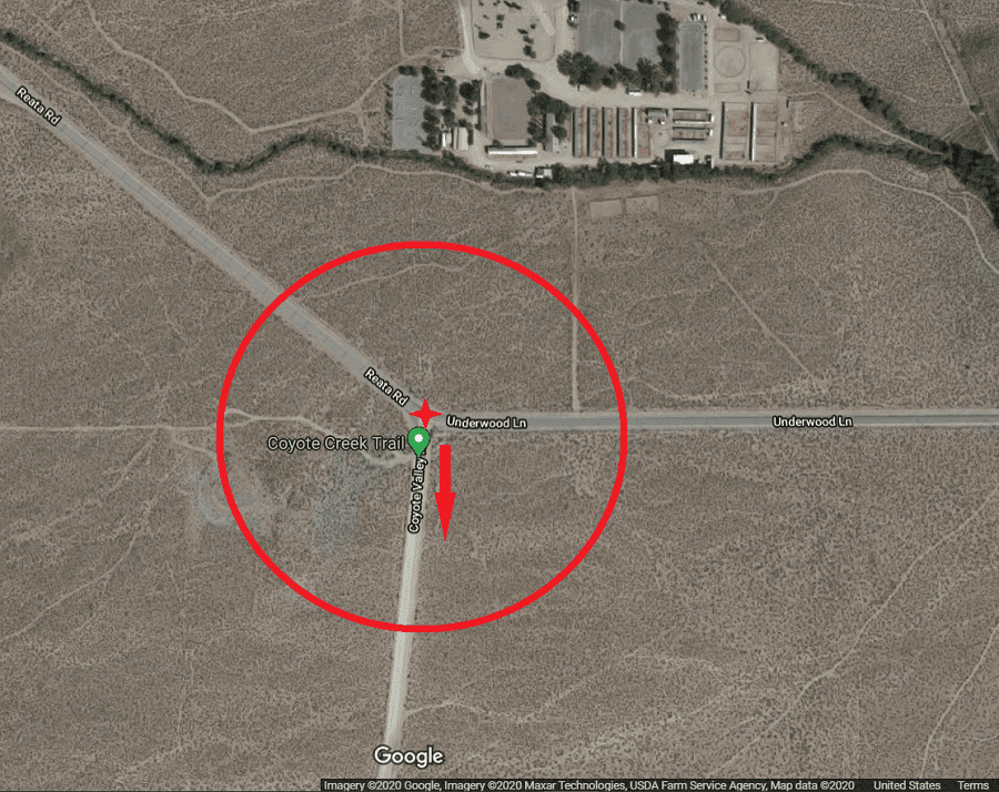 Coyote Flat 4x4 Trailhead Location - By Geo Forward