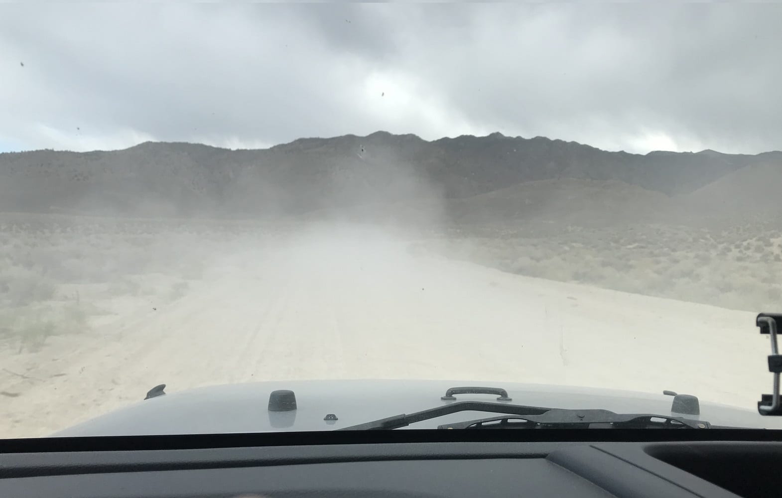 Driving Southbound on Coyote Valley Road, from the Trailhead in Bishop, CA