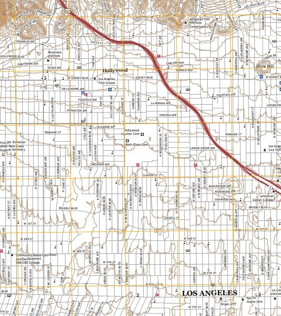 Geology of East Hollywood, Los Angeles, California