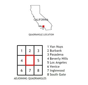 Hollywood, CA Quadrangle 2018 USGS 7.5 Minute Topo Map