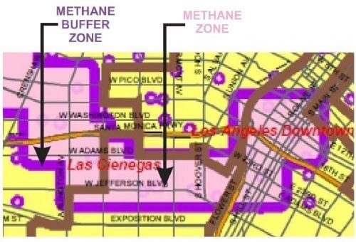 Methane Buffer Zone Los Angeles