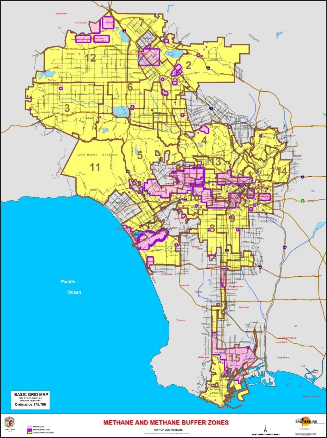 Los Angeles Methane Zones Map » GEO FORWARD