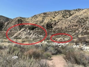 Pieces of the Saint Francis Dam Left Downstream in San Francisquito Canyon Creek.