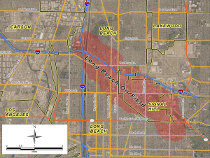 Signal Hill Methane Zone Map - Referenced from the City of Signal Hill